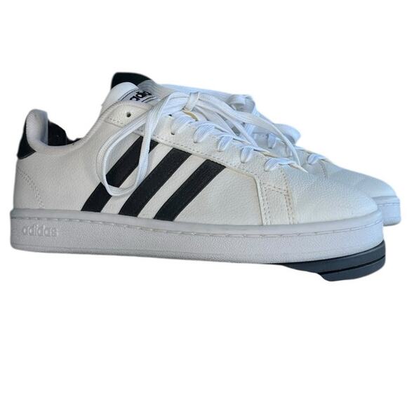 Womens Adidas Grand Court F36483 Leather Athletic Sneaker Shoes Size 6.5 White - Picture 3 of 6